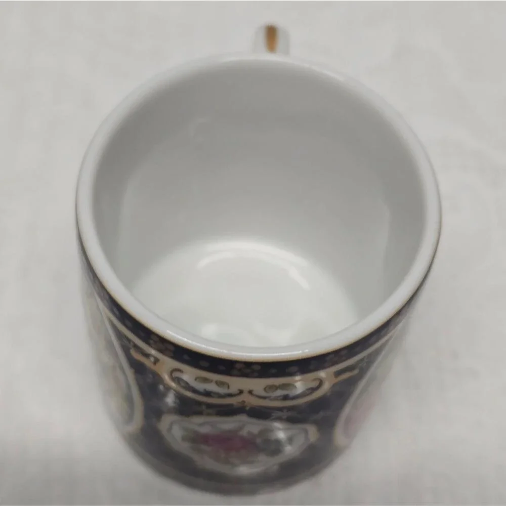 Tiger Yedi Japan Victorian Romantic Couple Espresso Cup & Saucer Vintage